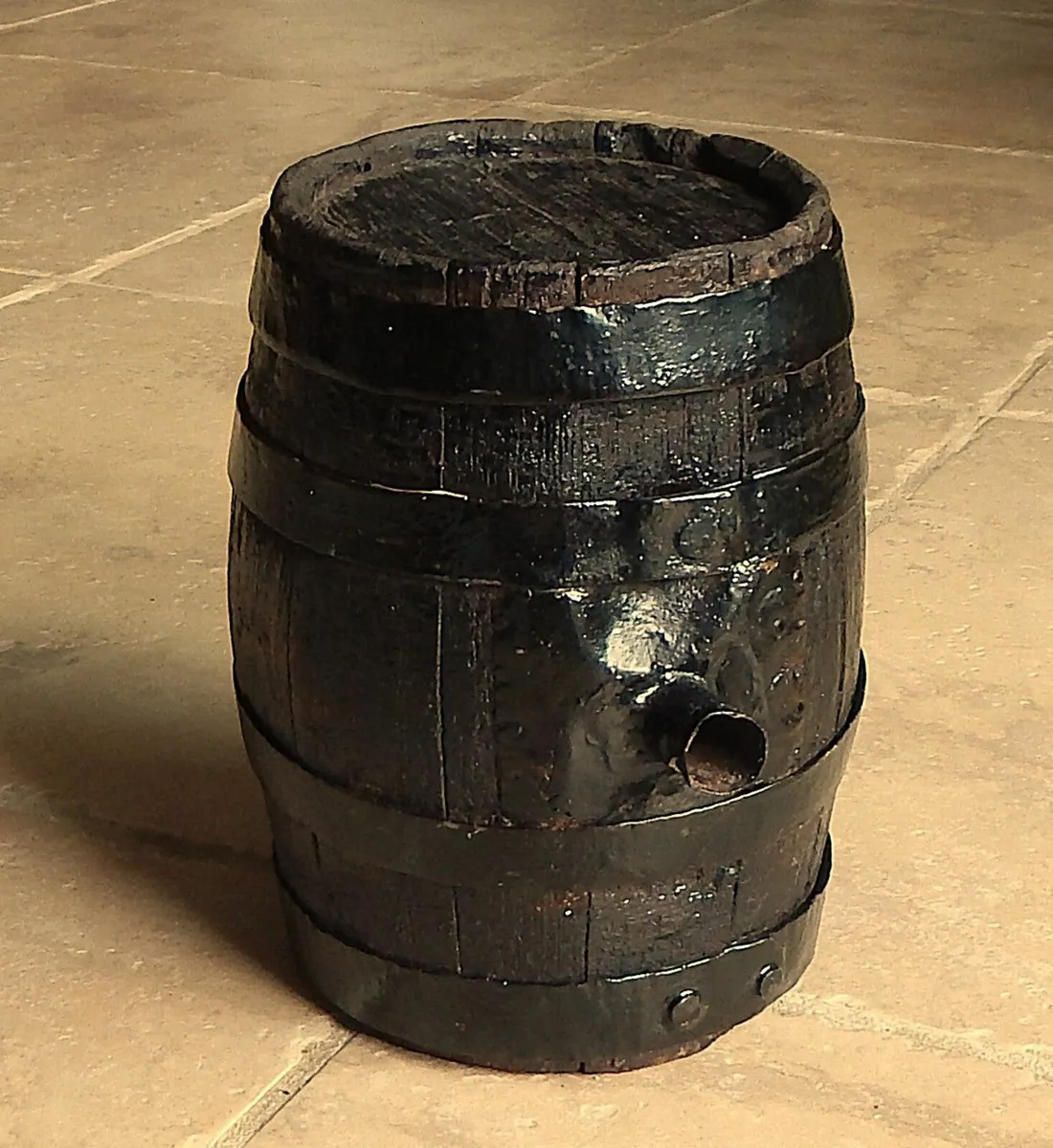 Small Vintage Oak Wine Barrel - Image 1