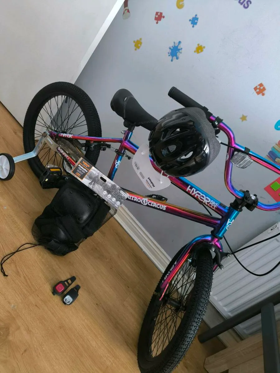 boys bike Nitro circus, new helmet and kneepads