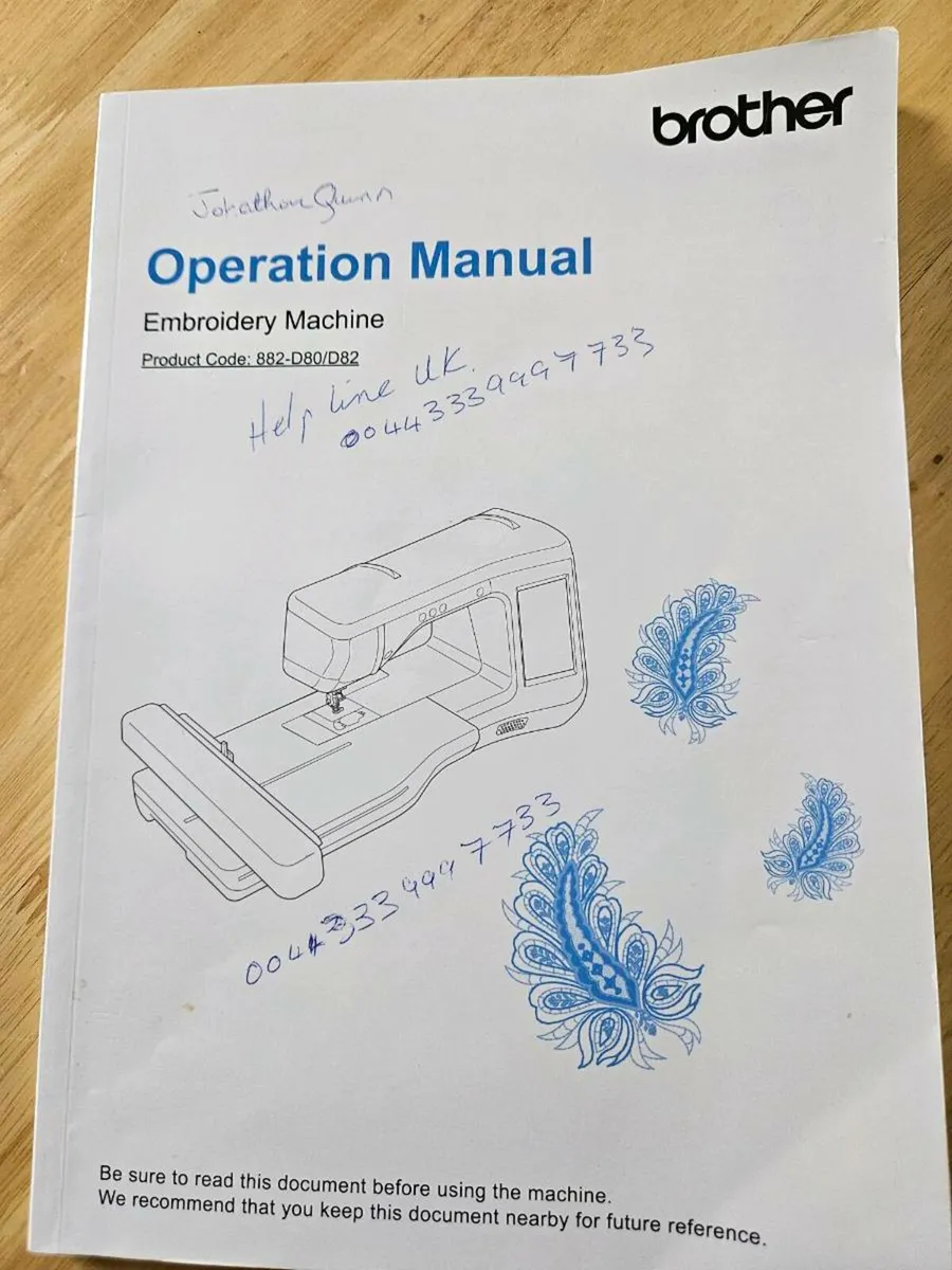 Brother Innovis Embroidery Machine - Image 2
