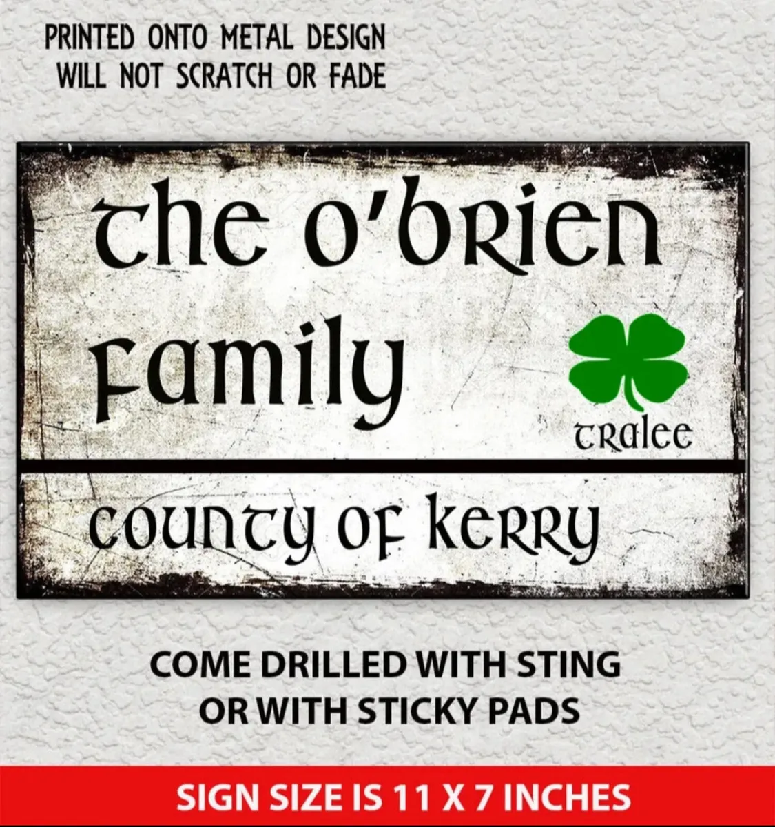 Personalised Family Town & County Retro Metal Sign - Image 2