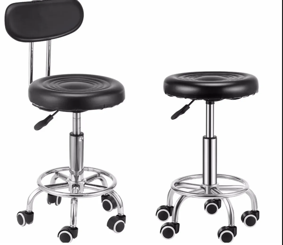 Salon Stool Adjustable Lift Swivel Chair NEW - Image 2