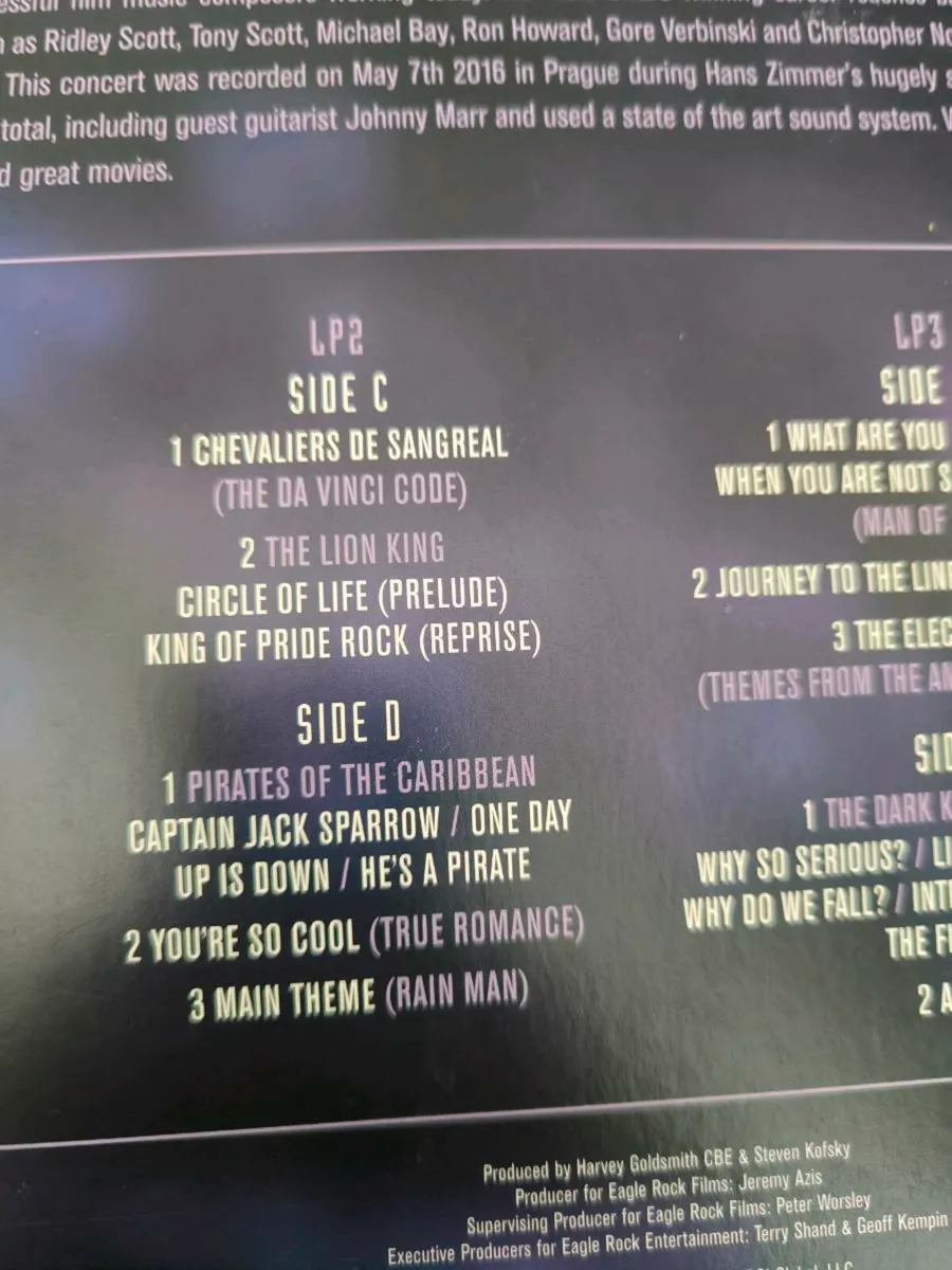 Hans Zimmer live in Prague 4 vinyl records purple - Image 4