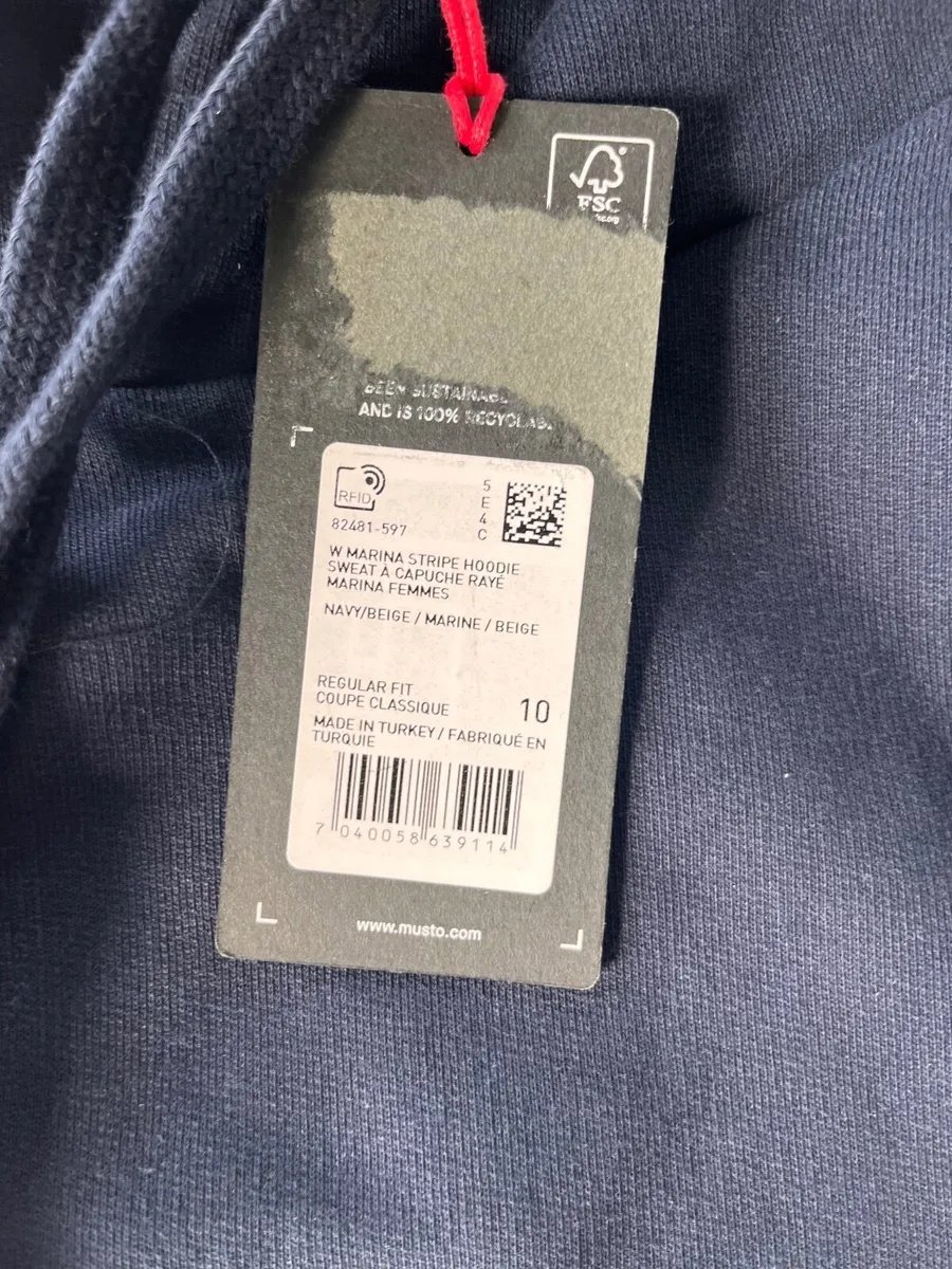 Musto Marina Stripe Hoodie BNWT - Image 4