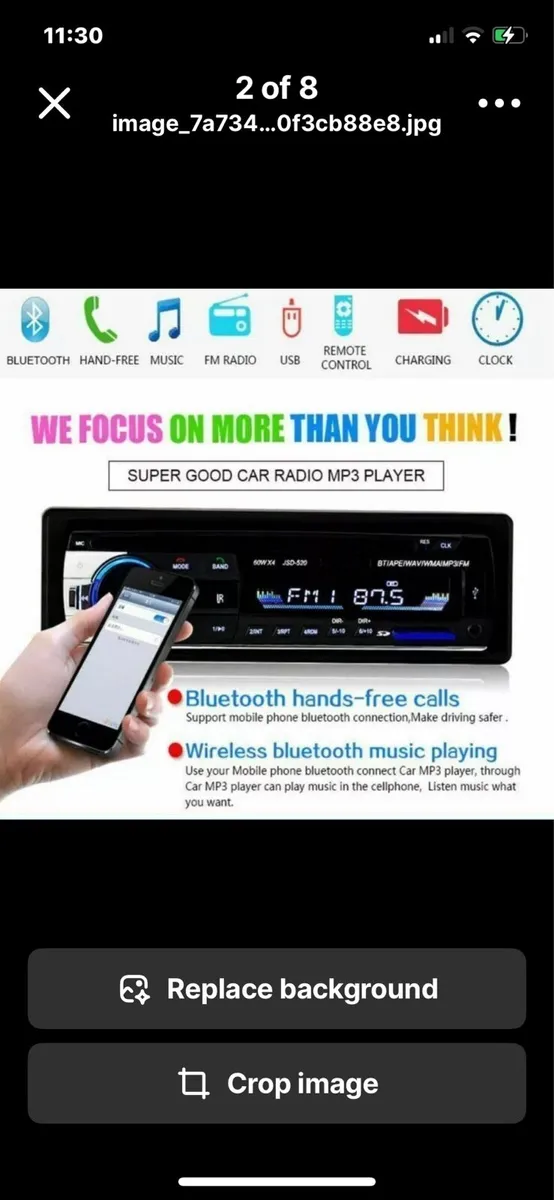Stereo Bluetooth FM/USB/AUX/SD MP3 Radio NEW - Image 2