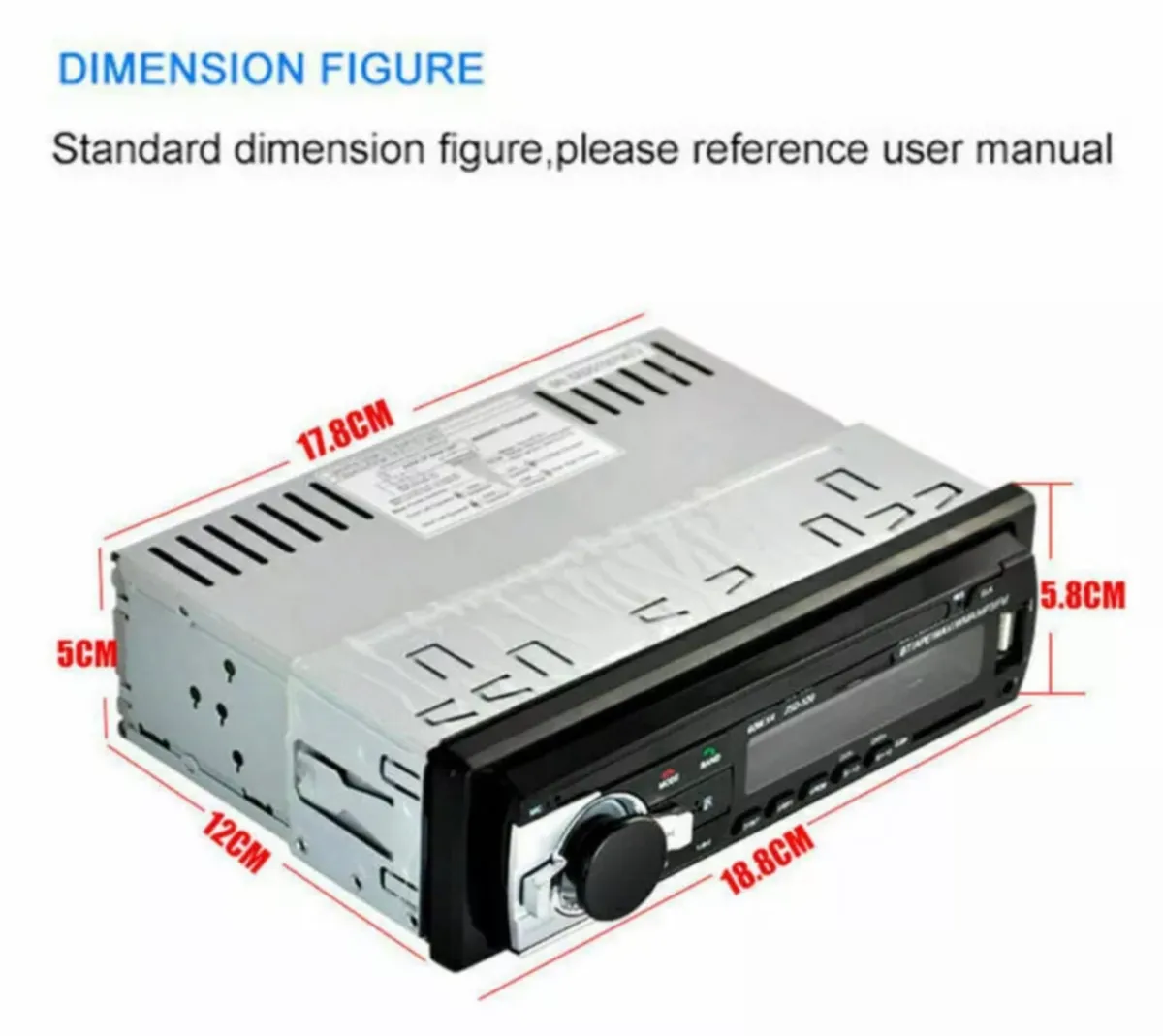 Stereo Bluetooth FM/USB/AUX/SD MP3 Radio NEW - Image 3