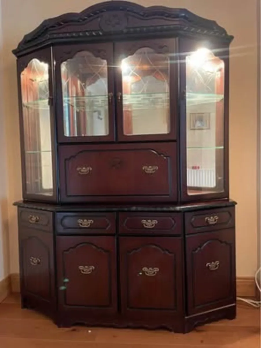 Furniture - Mahogany wooden display cabinet - Image 1