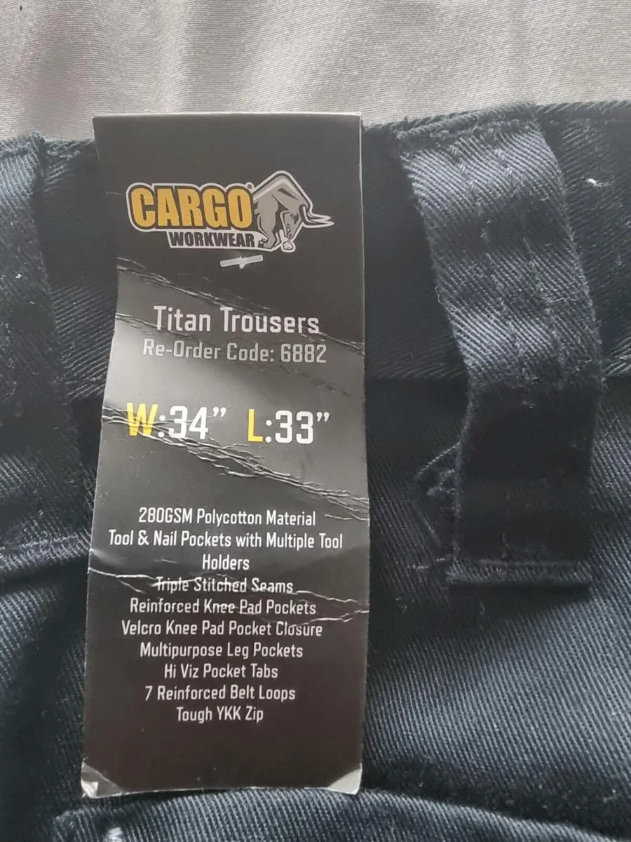 Cargo Work pants 34 waist. Brand New - Image 3