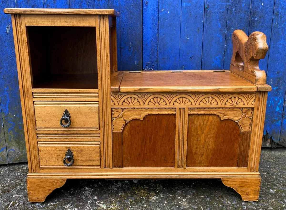 Oak Storage Bench - Image 1