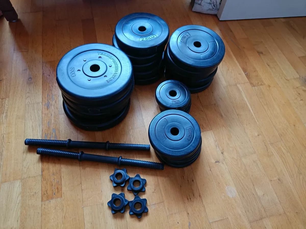 58kg Plastic Dumbbell Set - Very Good Condition - Image 1