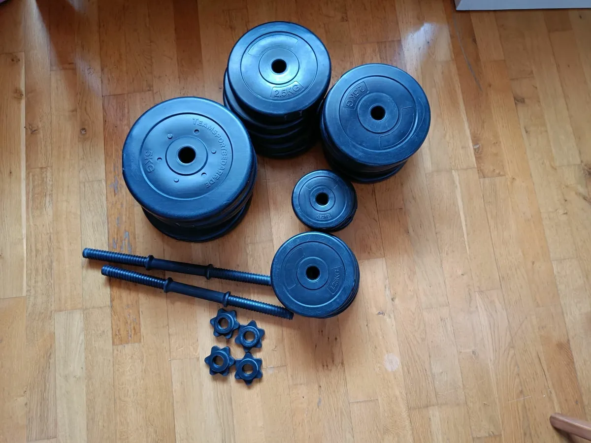 58kg Plastic Dumbbell Set - Very Good Condition - Image 3