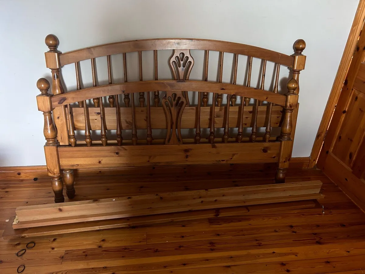 King size bed frame and storage - Image 1