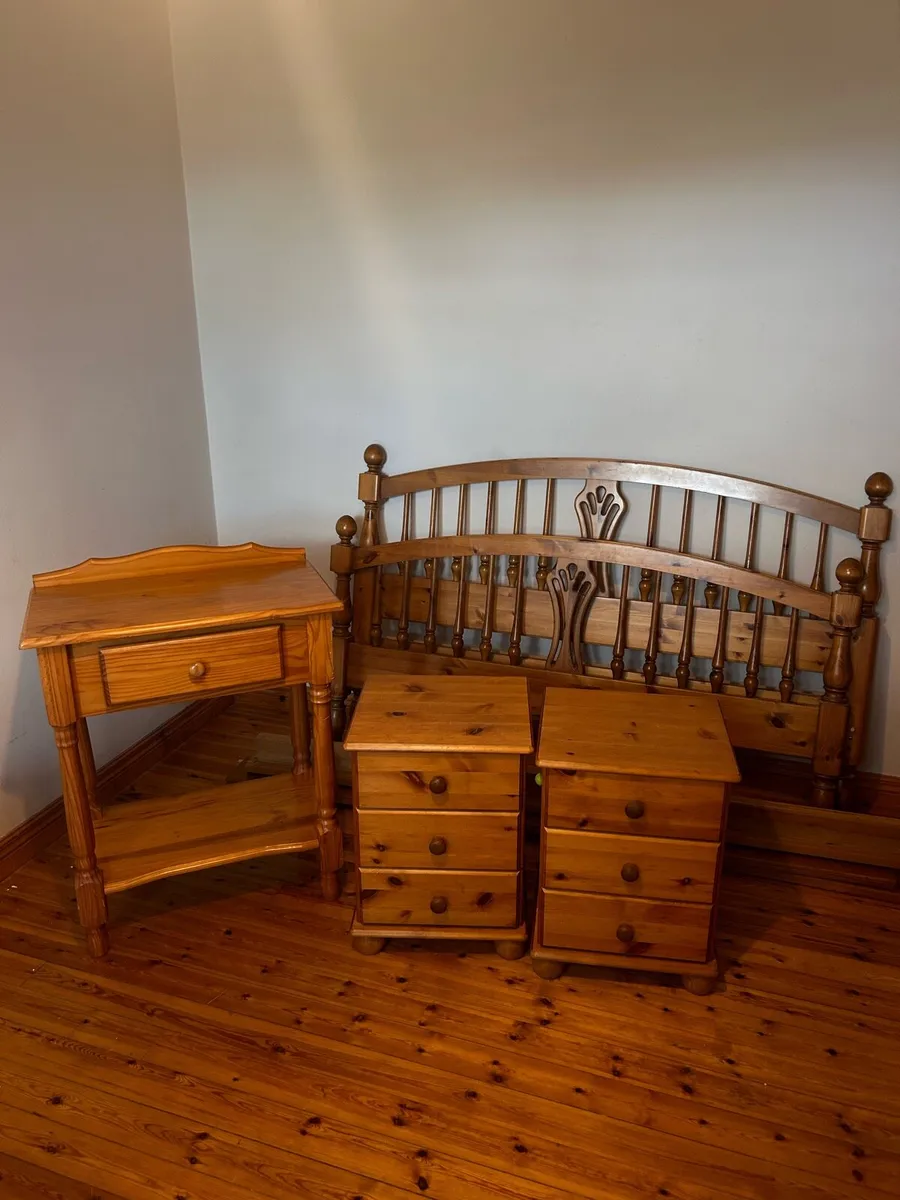 King size bed frame and storage - Image 2