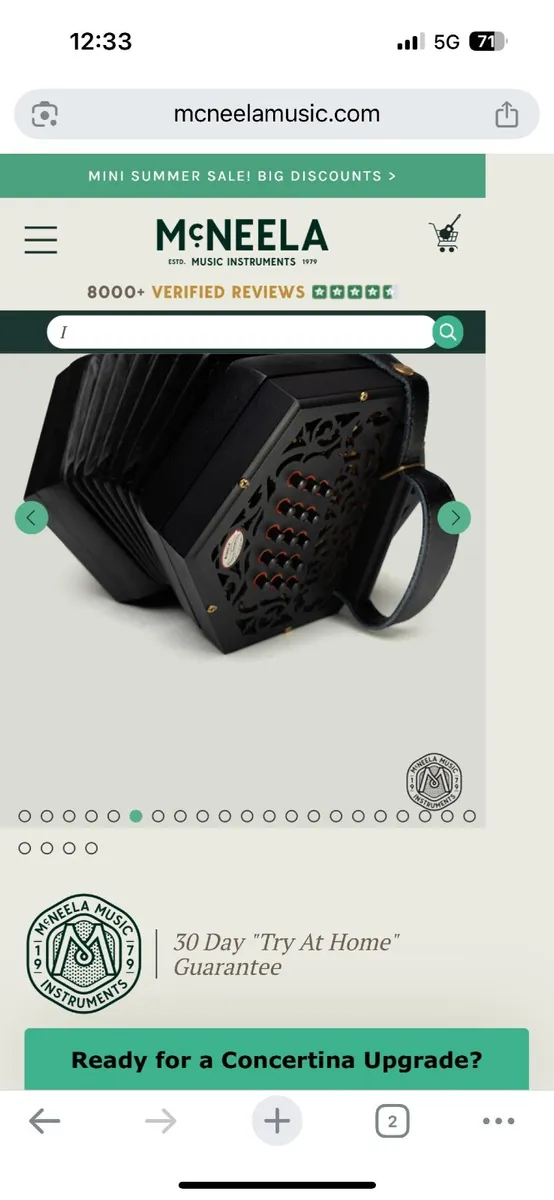 Phoenix Concertina 1 year old with a 5 yr guarante - Image 2