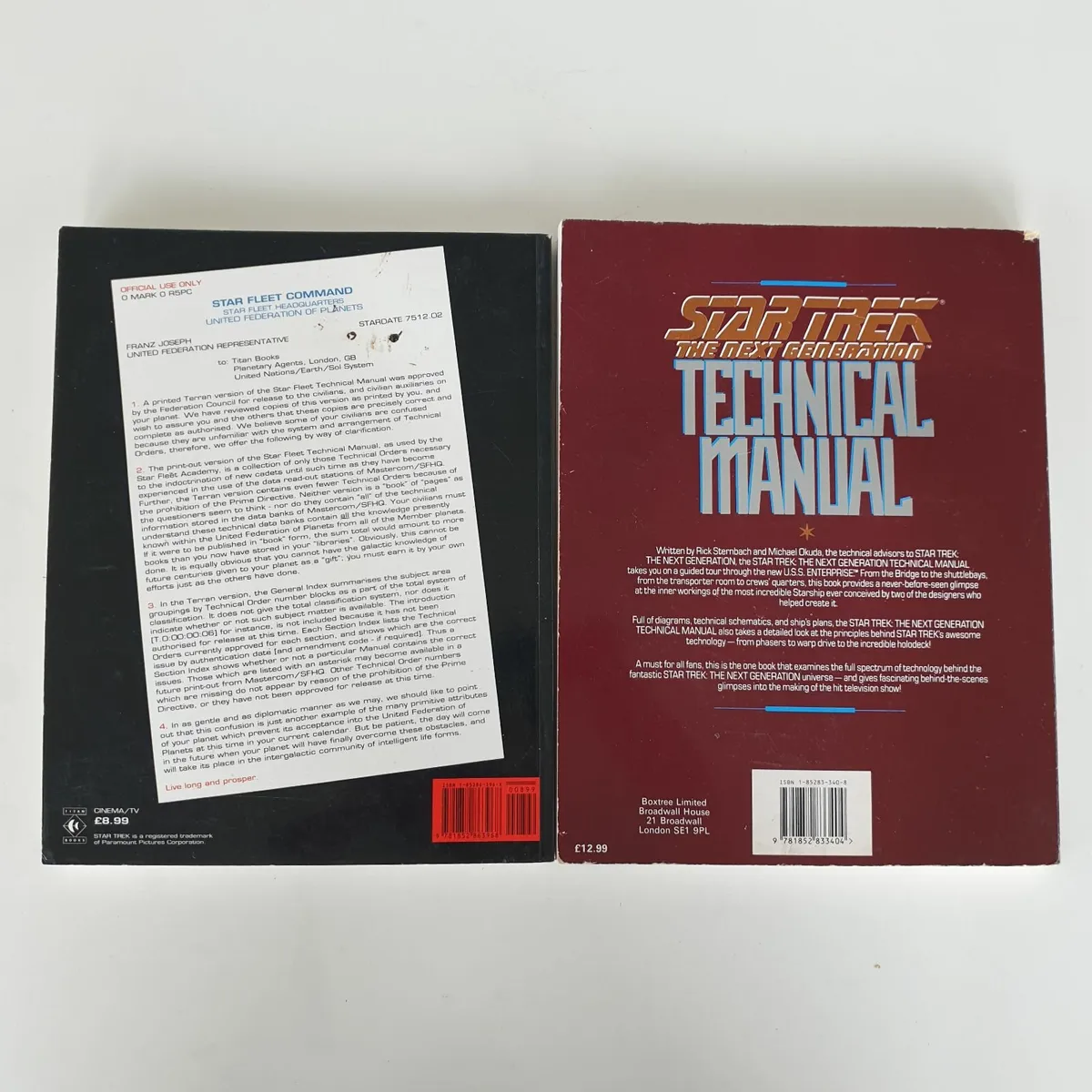 Star Trek technical manuals x 2 vintage - Image 2