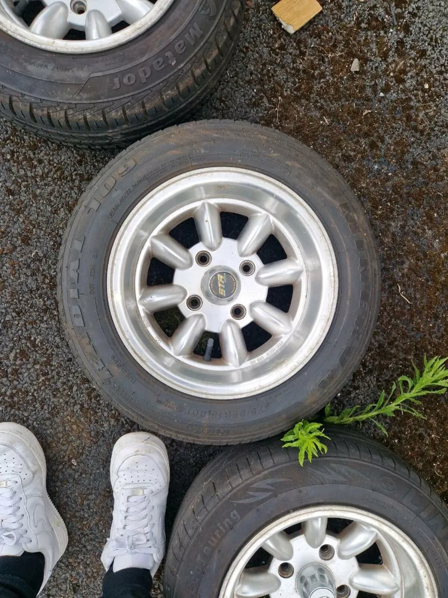 Toyota Superlites 4x114.3 with tyres - Image 4