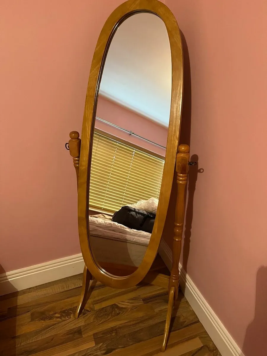 Free standing Pine Mirror
