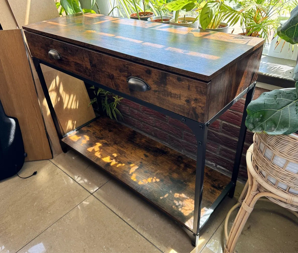 Wooden Industrial Style Console Table - Image 1