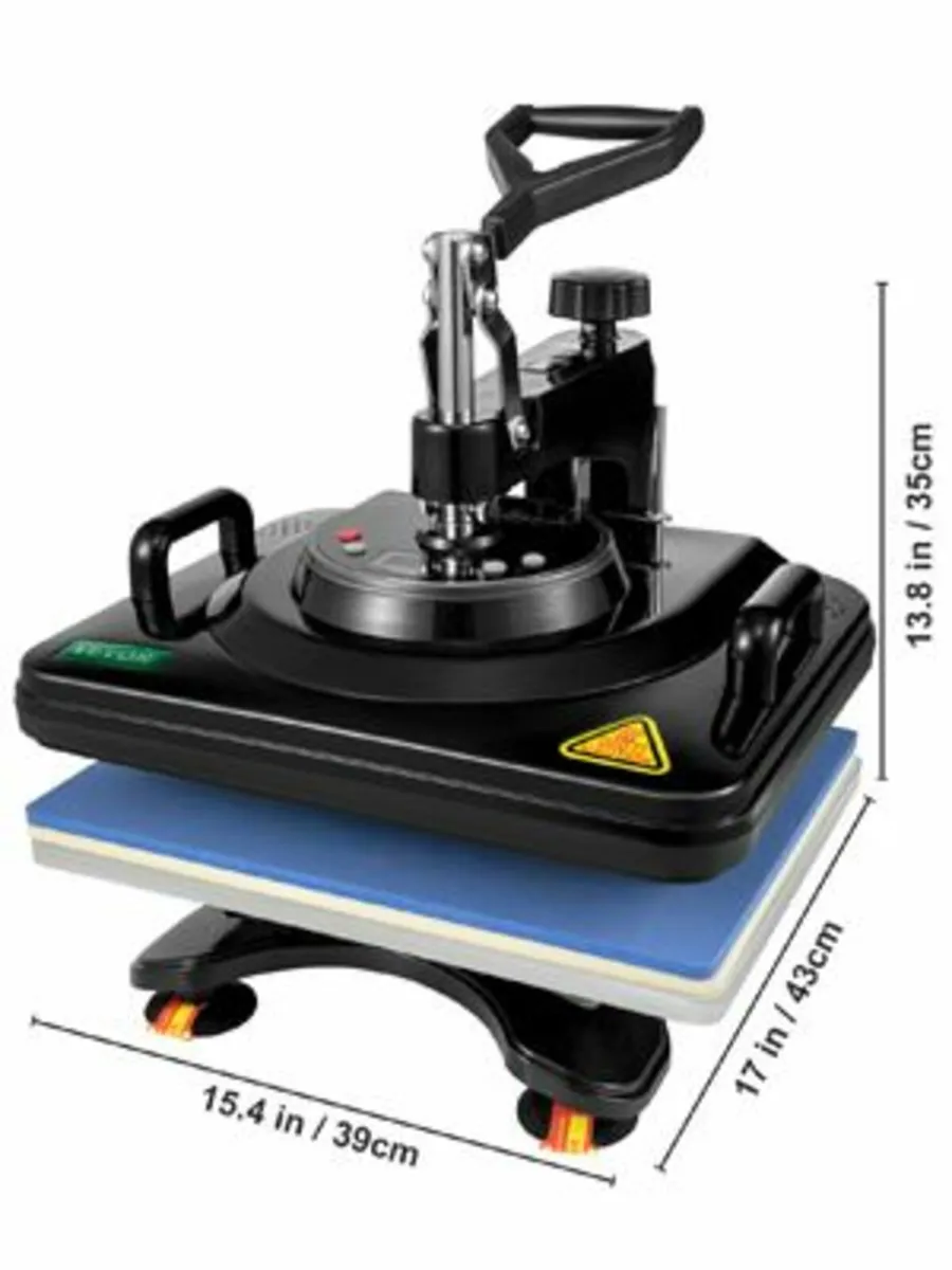 Heat Press Machine 5-in-1 Black 15x12 Printer - Image 4