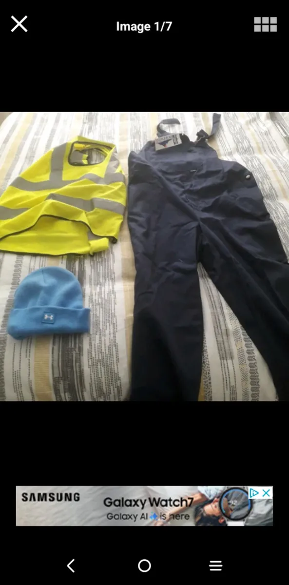 NEW. OVERALLS .  HAT . AND. VISSI  VEST - Image 1