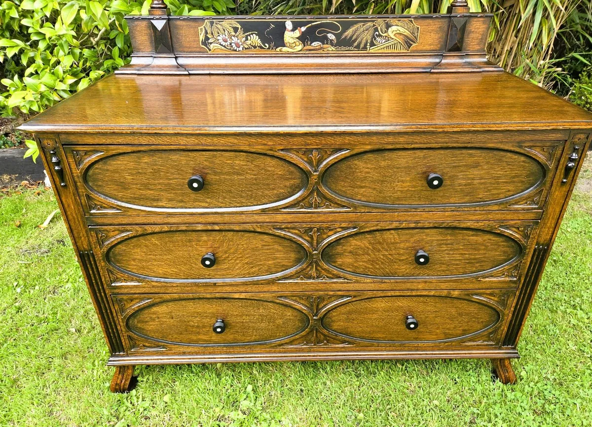 Vintage Oak Dressing Chest- 1930s - Image 2