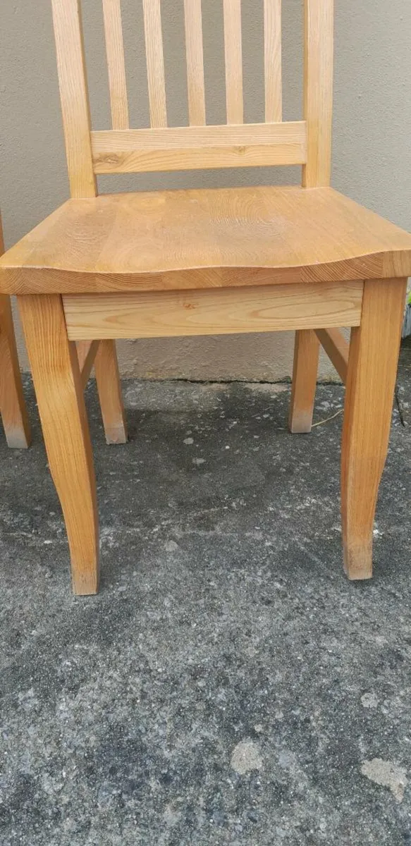 Solid Oak dinning Room Chairs 5 - Image 1