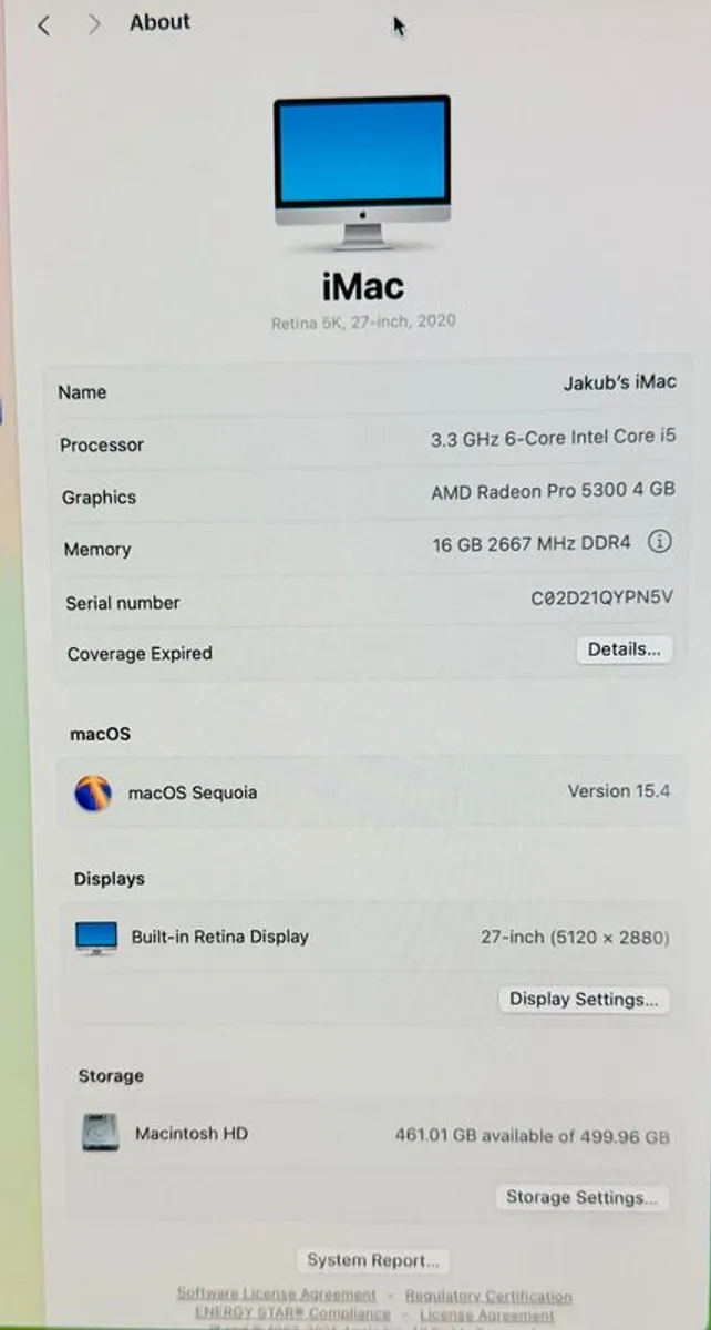 iMac 2020, 27 Inch 5K Retina  Pristine Condition - Image 2