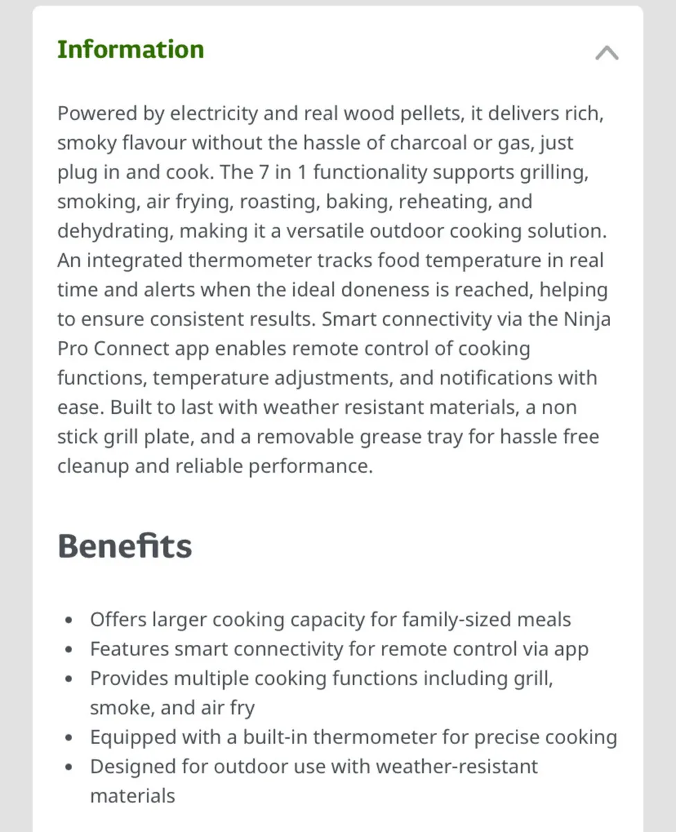 Ninja Woodfire Pro Connect XL Electric BBQ/smoker - Image 2