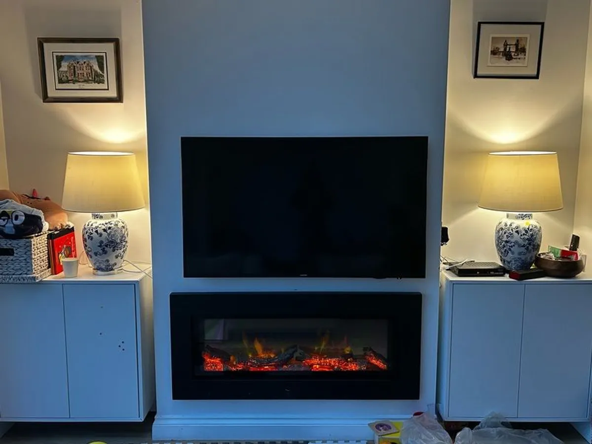 Feature Wall Electric Fireplace - priced to sell - Image 3