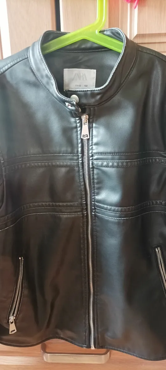 Biker Style PU Leather Jacket for kids - Image 2