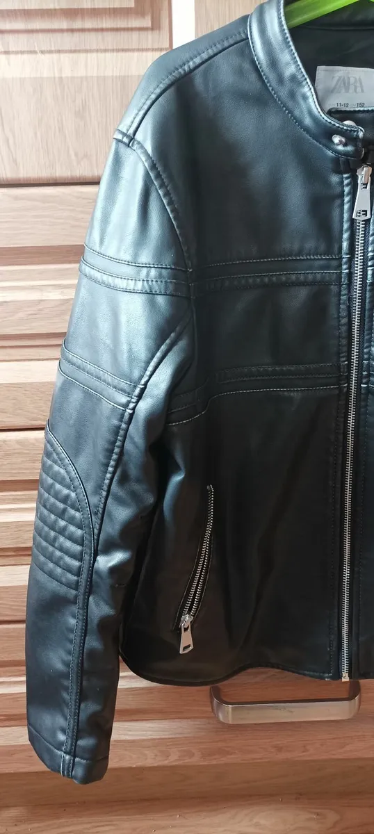 Biker Style PU Leather Jacket for kids - Image 4