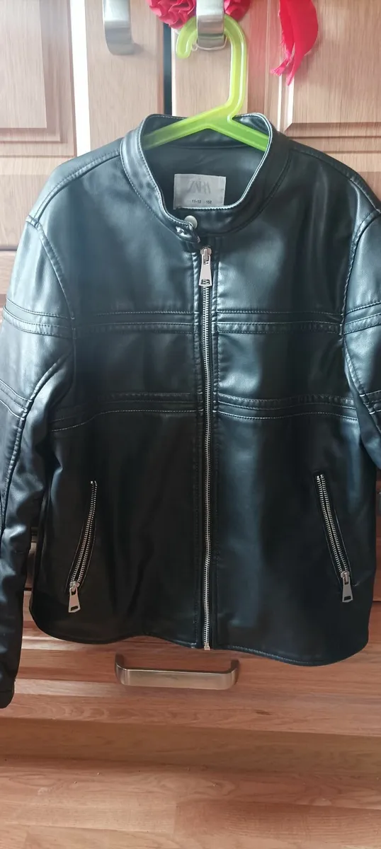 Biker Style PU Leather Jacket for kids - Image 1