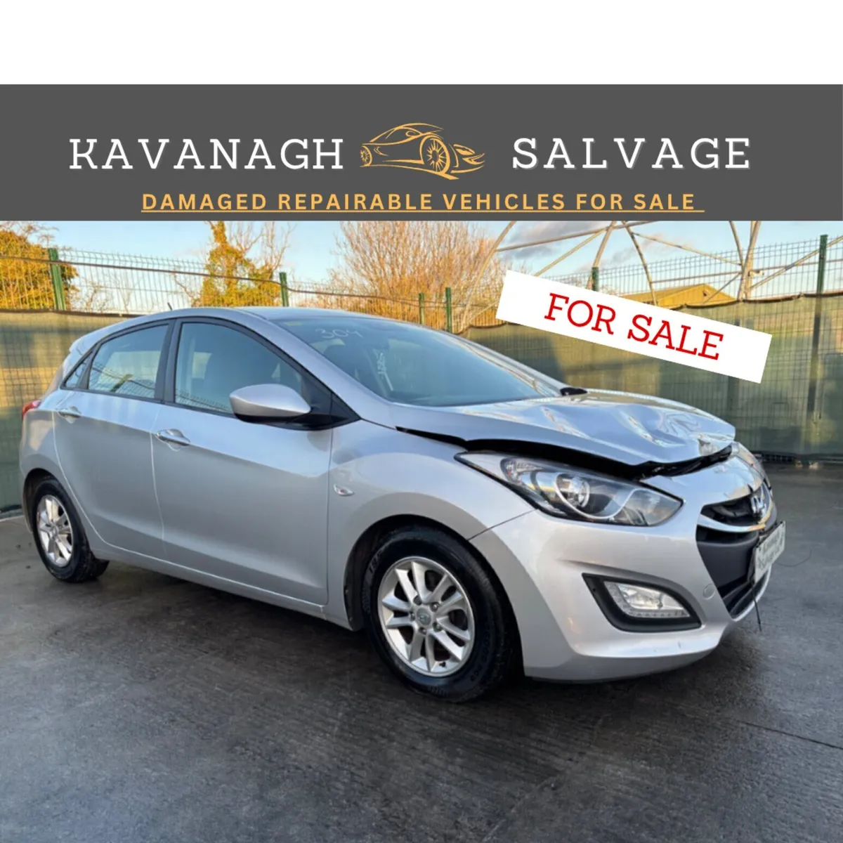 2012 Hyundai i30  light front damage - Image 1