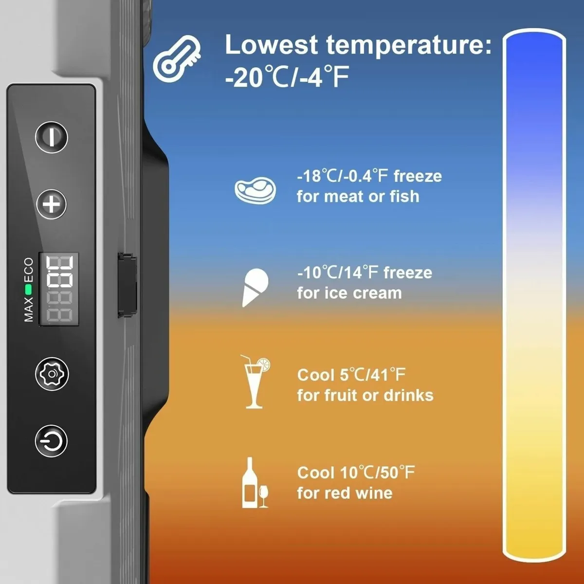 12V Portable Fridge 38L Camping Off Grid with App - Image 3