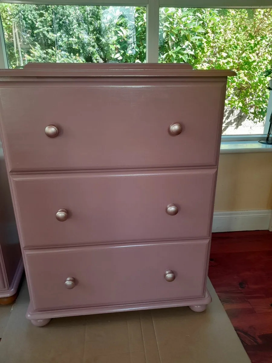 Chest of drawers x2 Blush Pink [Creeslough] - Image 2