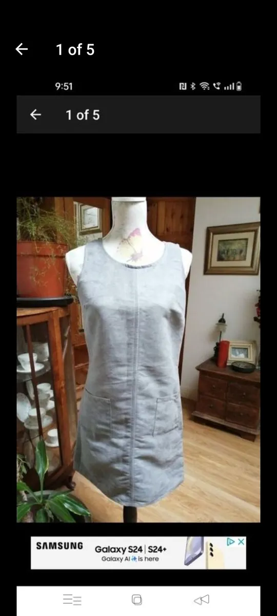 ladies Grey swade Dress. New with tags. - Image 1