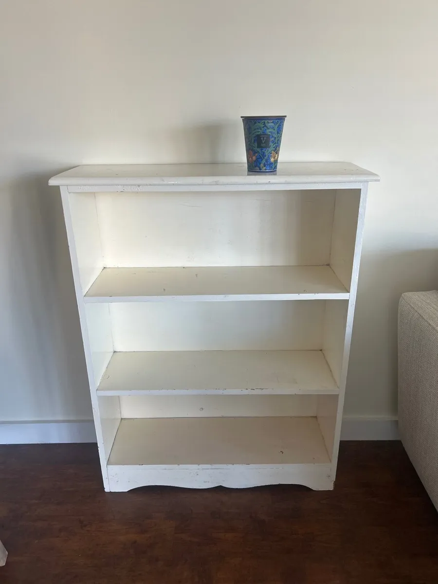 Cream Wooden Bookcase - Image 1