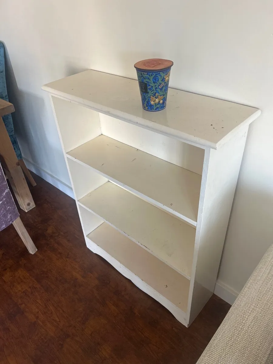 Cream Wooden Bookcase - Image 2