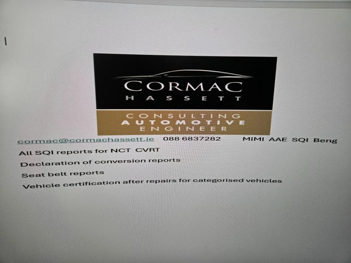 vehicle certification cvrt  nct - Image 3