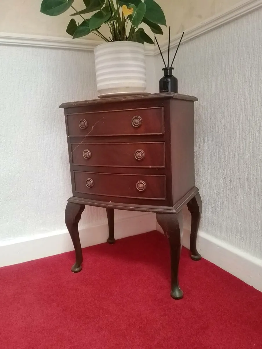 Beautiful Darkwood 3 Drawer Side Cabinet - Image 1