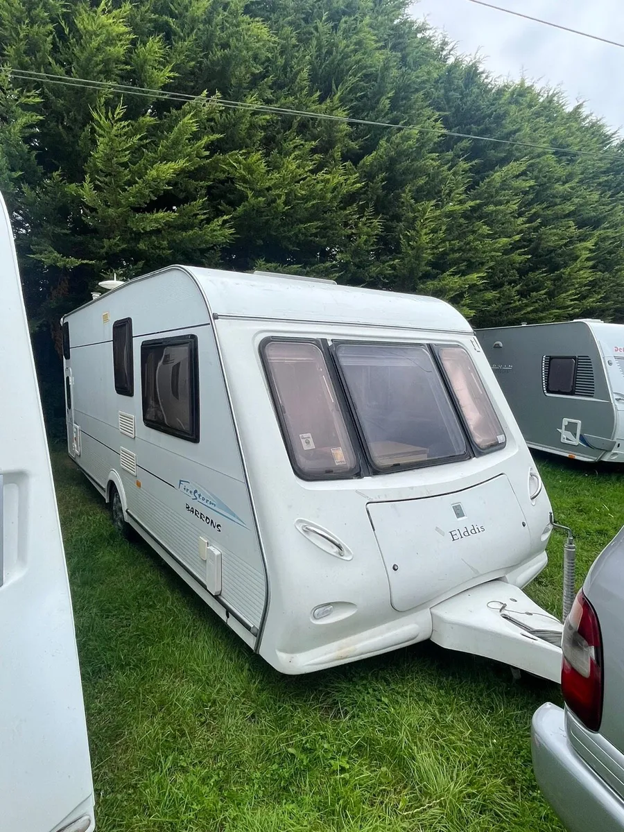 Elddis firestorm 6 berth fixed bunk bed - Image 1