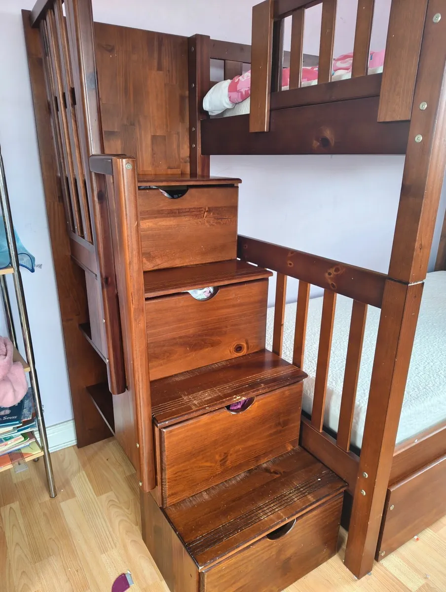 Bunk beds with storage & book shelf - Image 1