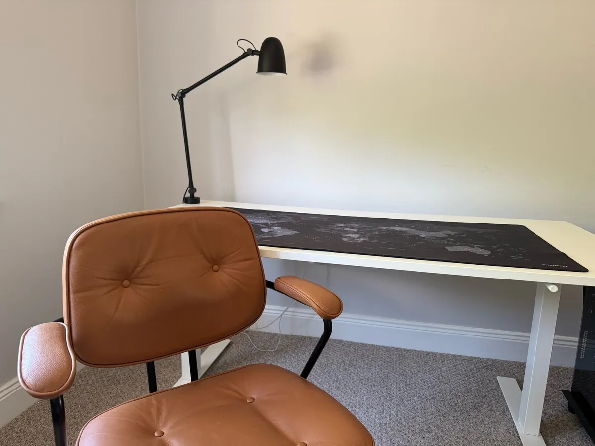 IKEA Office Set Up (Desk, Chair, Lamp, Mat) - Image 1