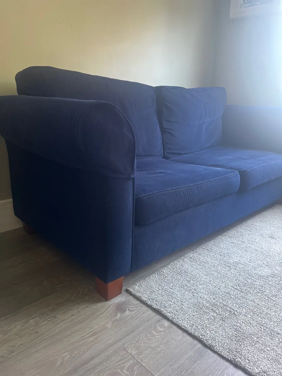 Navy couch / fold out bed - Image 3