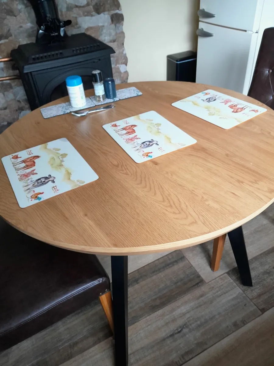 Kitchen table.
