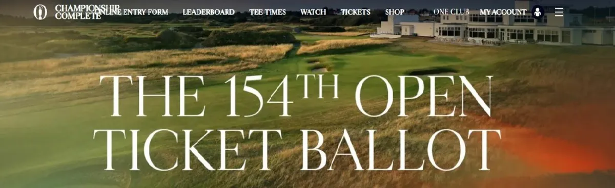 The Open Golf Tickets - Saturday