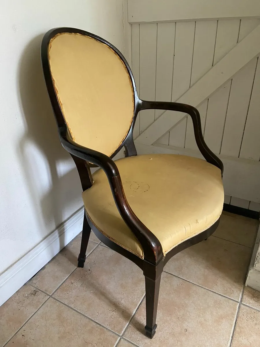 Antique mahogany chair for reupholstery - Image 3