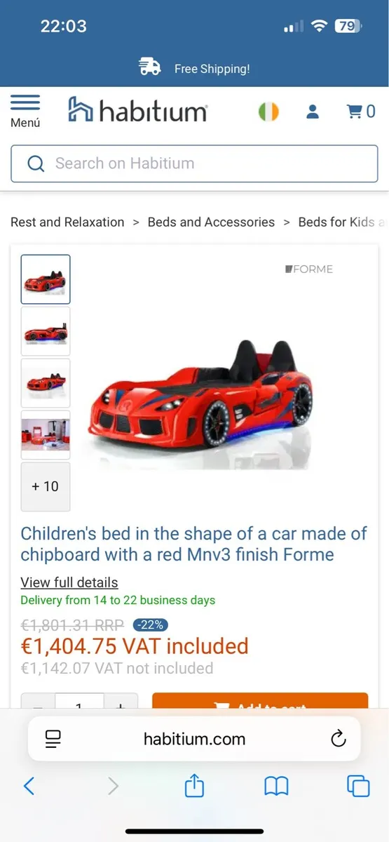 Boys Racing Car Bed - Image 1