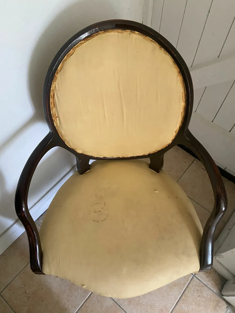 Antique mahogany chair for reupholstery - Image 4