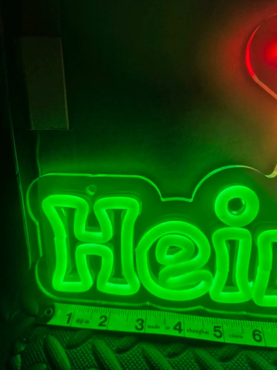Heineken lager beer electric neon bar mancave sign - Image 2