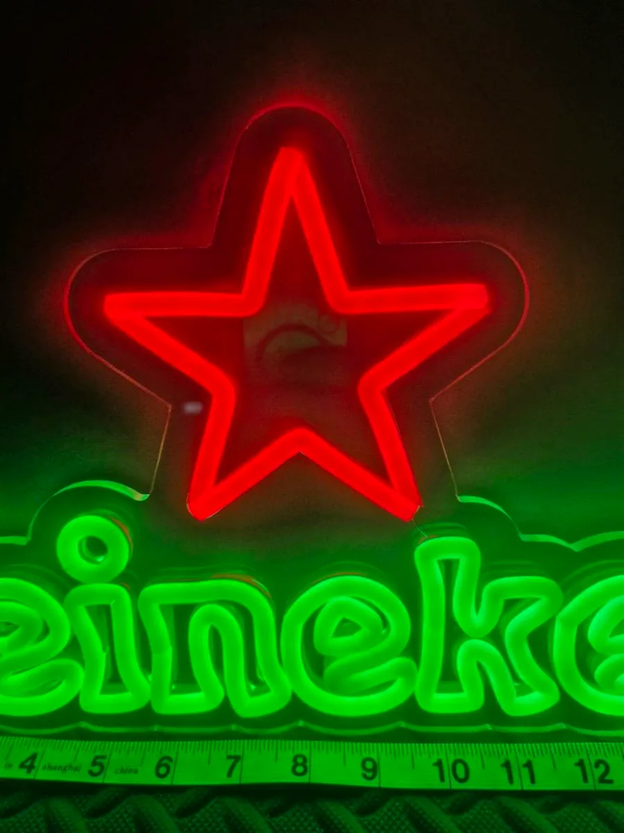 Heineken lager beer electric neon bar mancave sign - Image 3